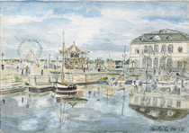 Honfleur, das berühmte Karussell am Vieux Bassin