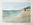 Am Strand von Trouville, hinten im Dunst Le Havre, Aquarell 24 x 32 cm
